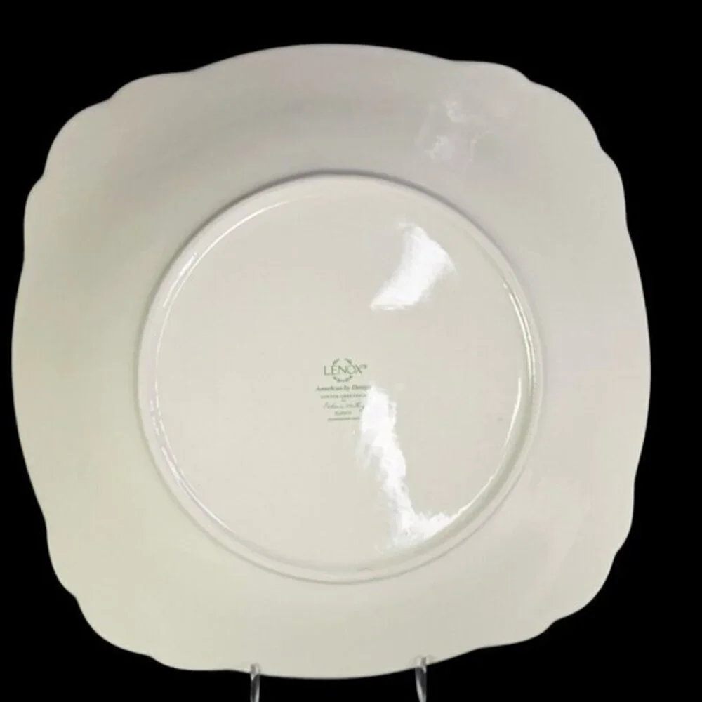 Lenox Winter Greeting Square Plate Platter Cardinal Catherine McClung Serve READ
